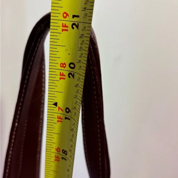 NWOT Tiganello Genuine Leather Med Brown/Dark Brown with Silver Shoulder Bag. - Picture 12 of 12